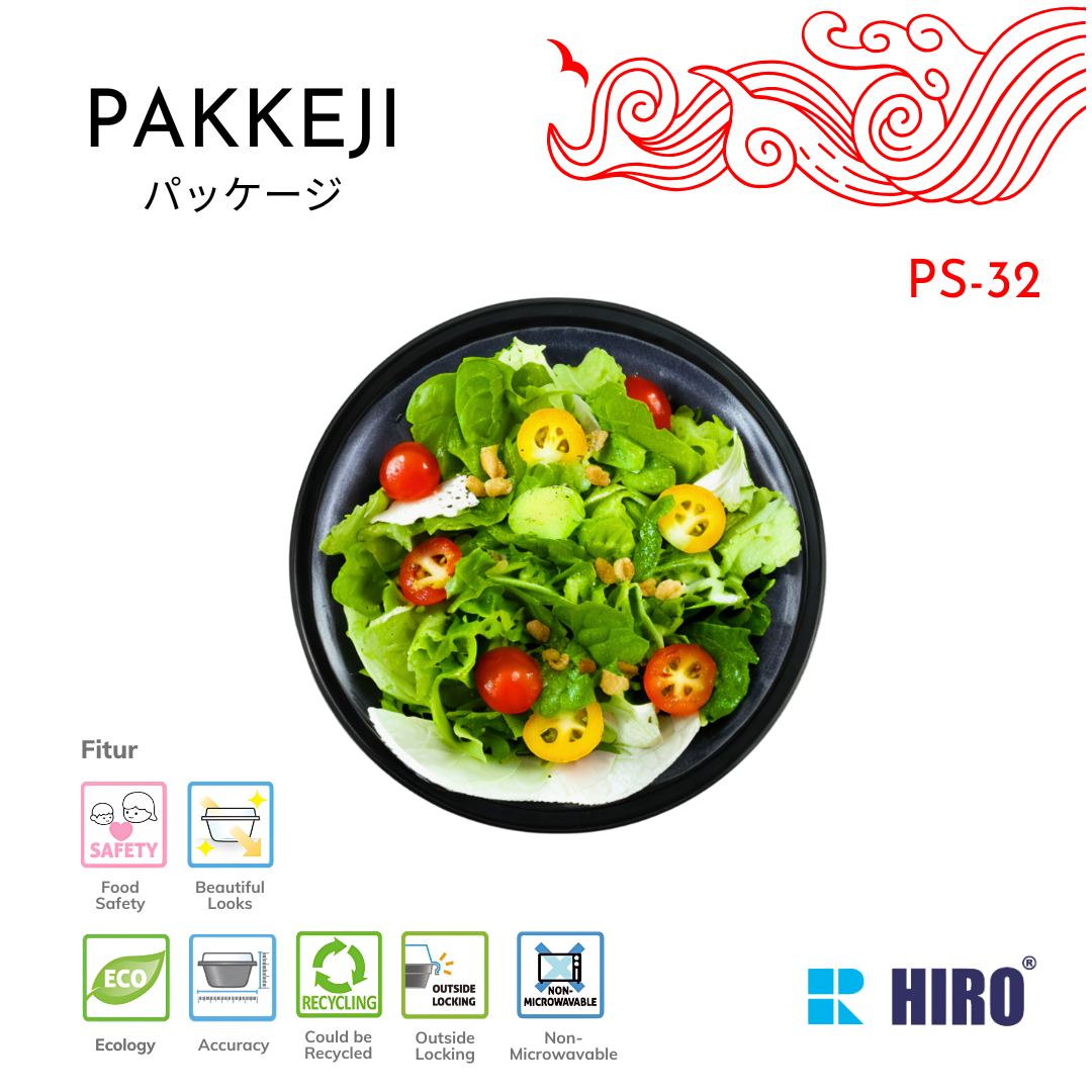 BOWL - PS-32 BLACK - HIRO FOOD - Gambar 4