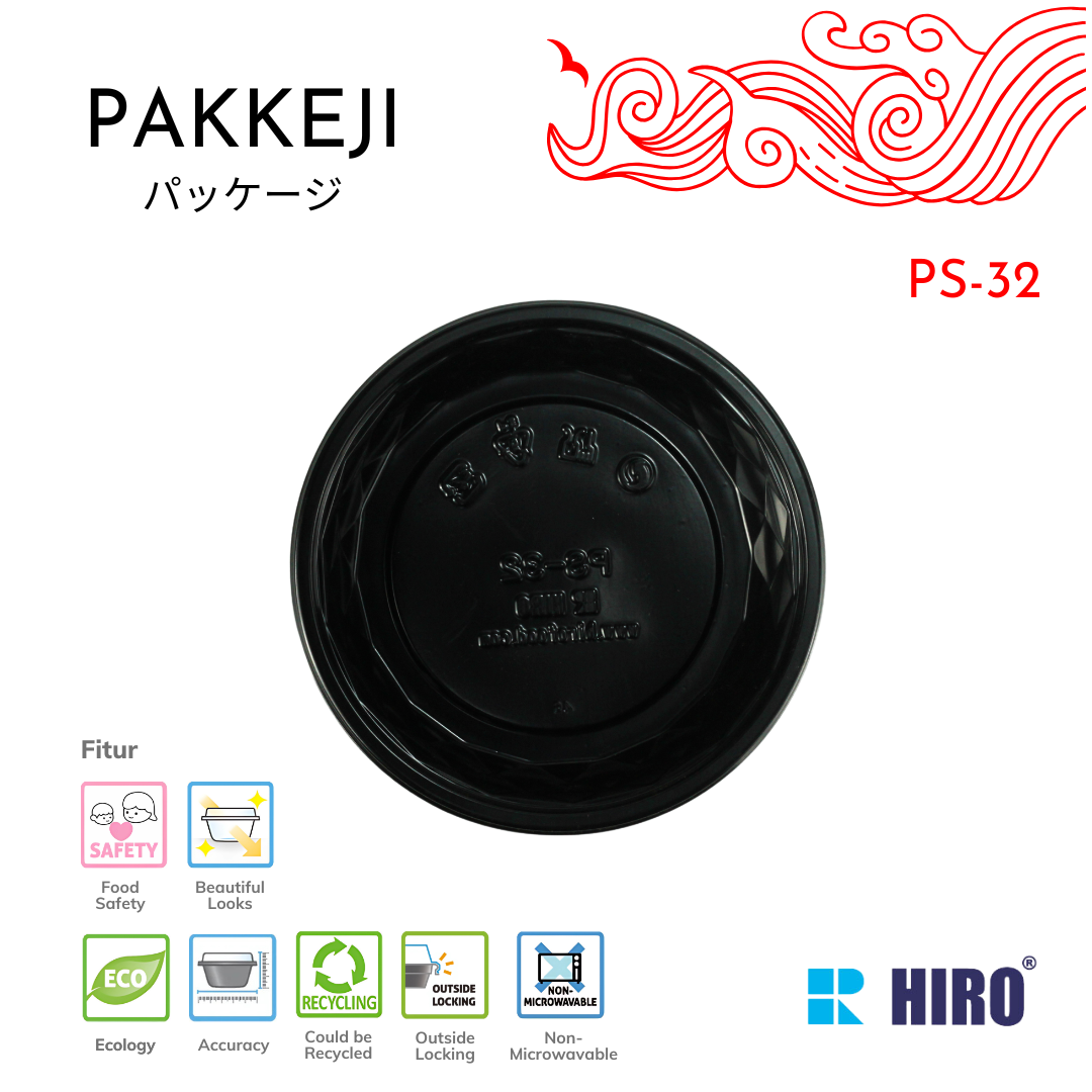 BOWL - PS-32 BLACK - HIRO FOOD - Gambar 3