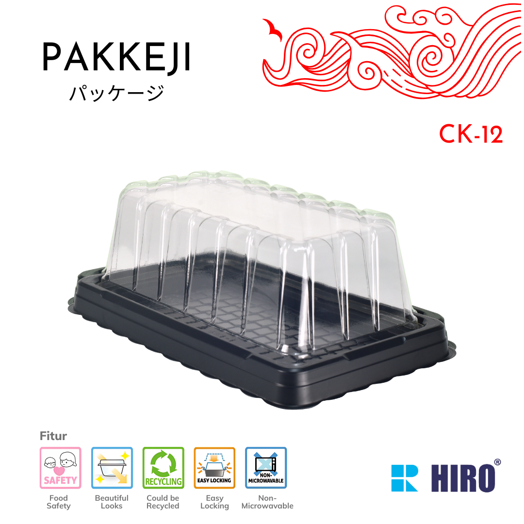 CAKE BOX - CK-12-BLACK - HIRO FOOD