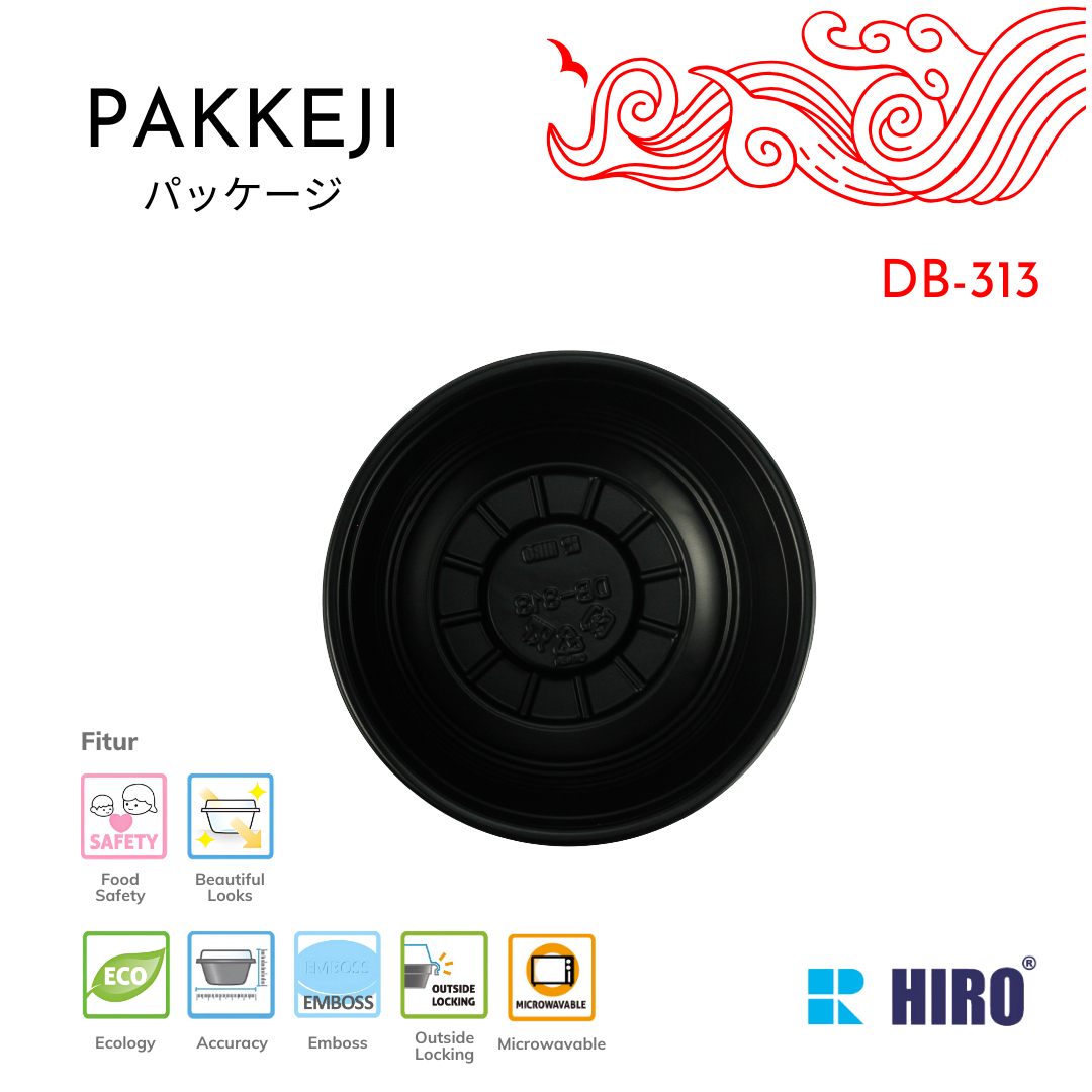 BOWL - DB-313 BLACK-NEGORO - HIRO FOOD - Gambar 3