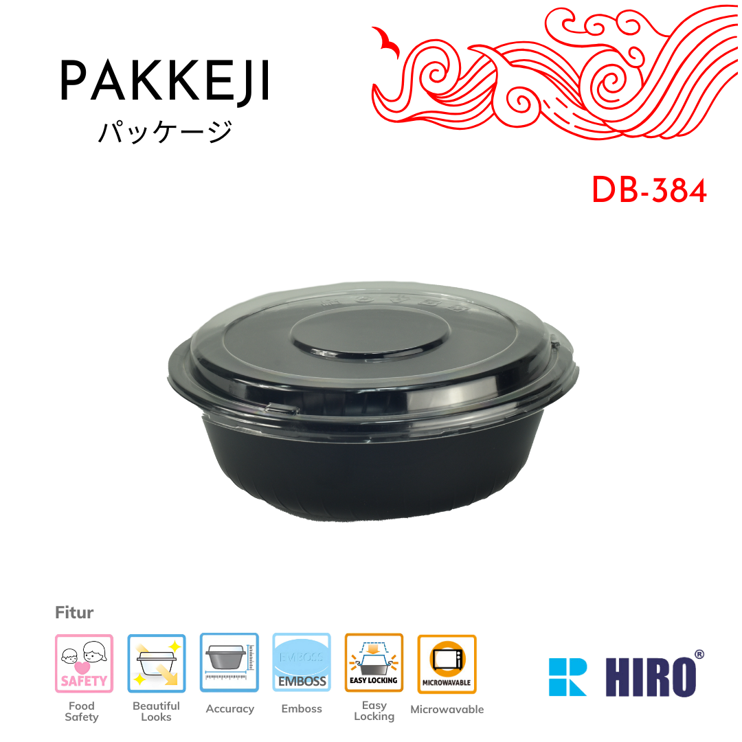 BOWL - DB-384 BLACK - HIRO FOOD