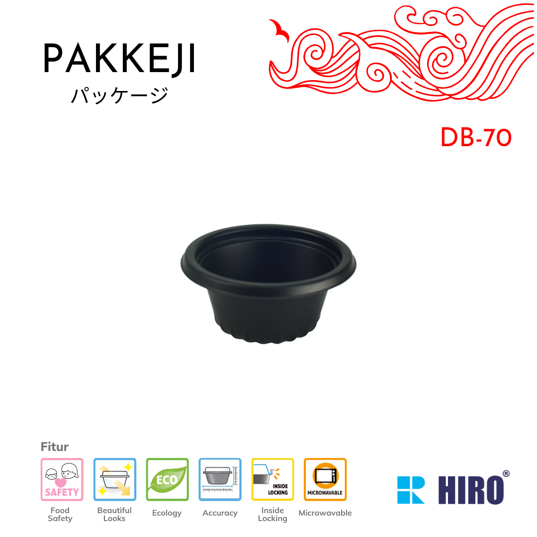 SAUCE CUP - DB-70 BLACK - HIRO FOOD - Gambar 2