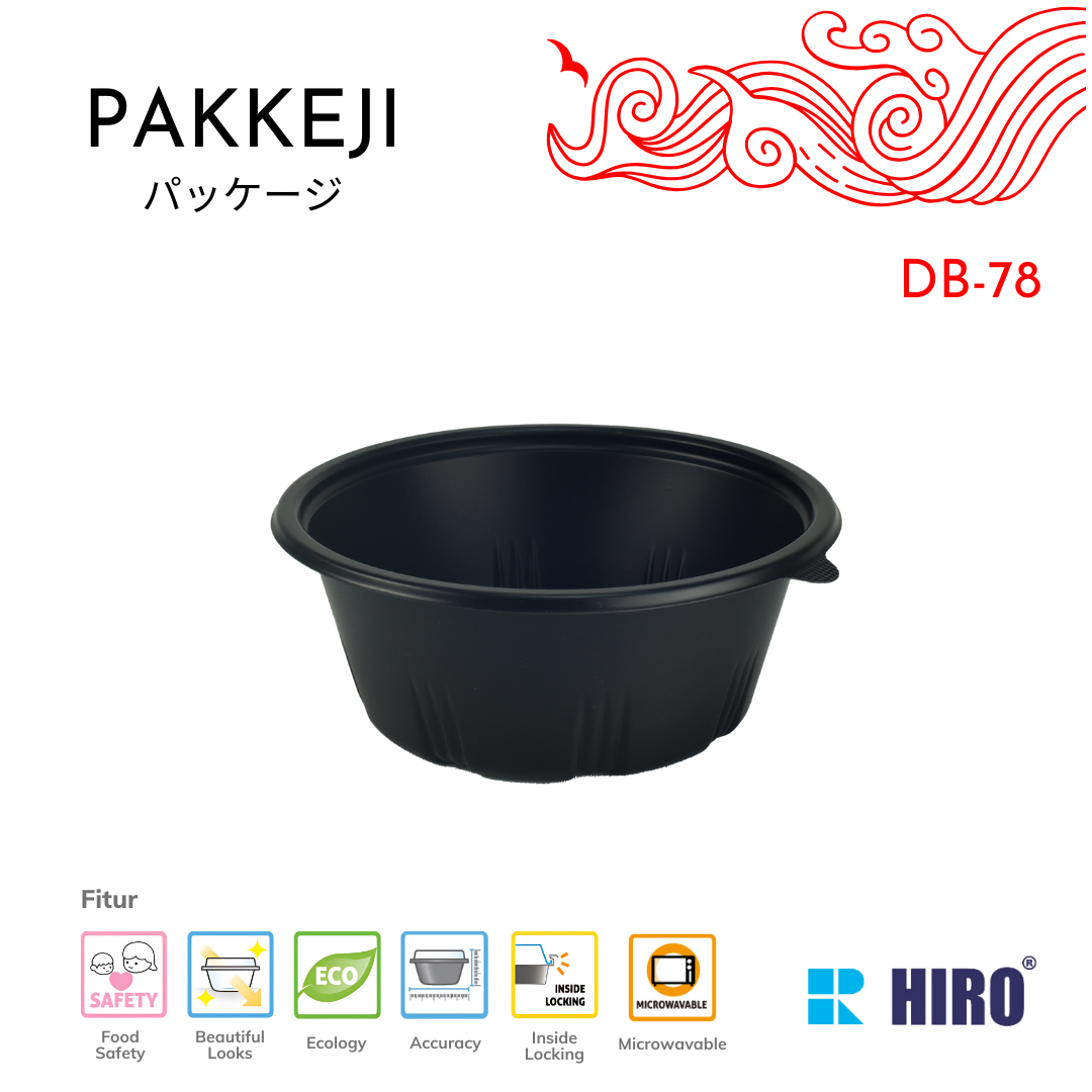 BOWL - DB-78 BLACK - HIRO FOOD - Gambar 2