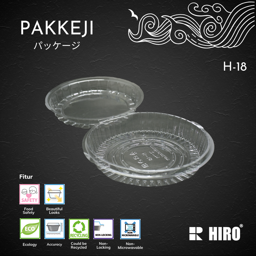 CAKE BOX - H-18 TRANSPARENT - HIRO FOOD - Gambar 2
