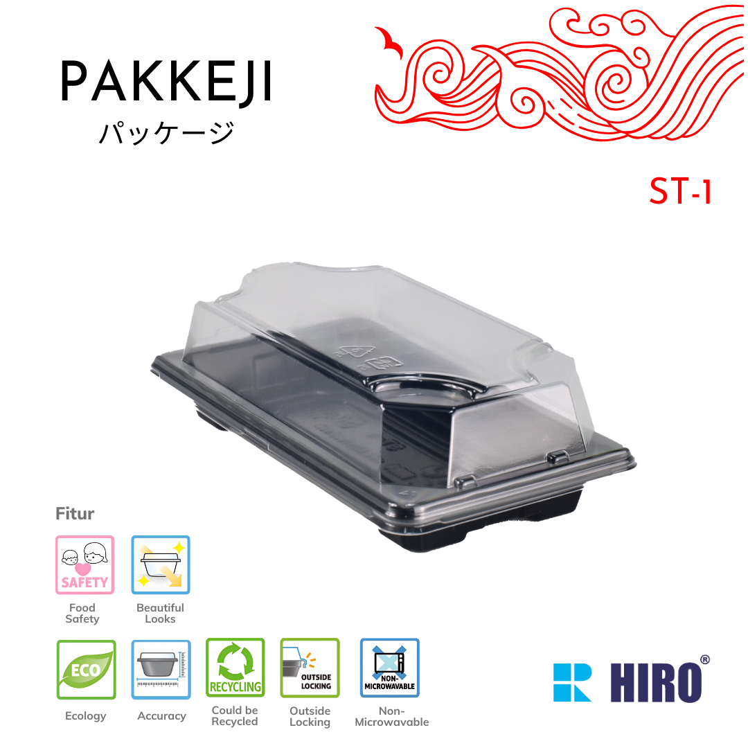 SUSHI TRAY - ST-1 BLACK - HIRO FOOD