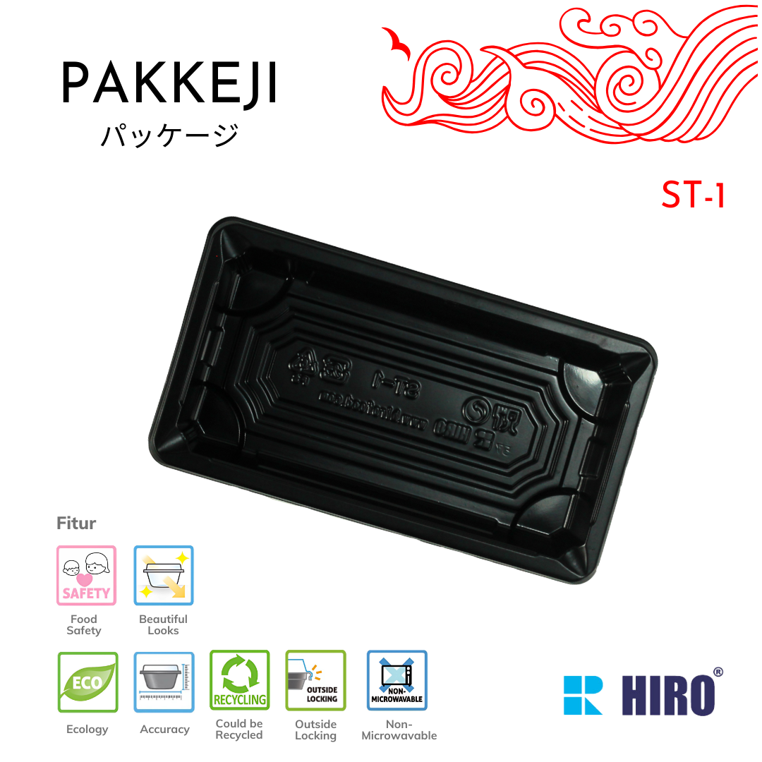 SUSHI TRAY - ST-1 BLACK - HIRO FOOD - Gambar 3