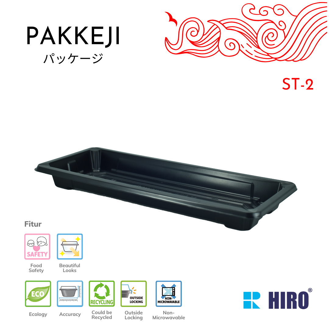 SUSHI TRAY - ST-2 BLACK - HIRO FOOD - Gambar 2