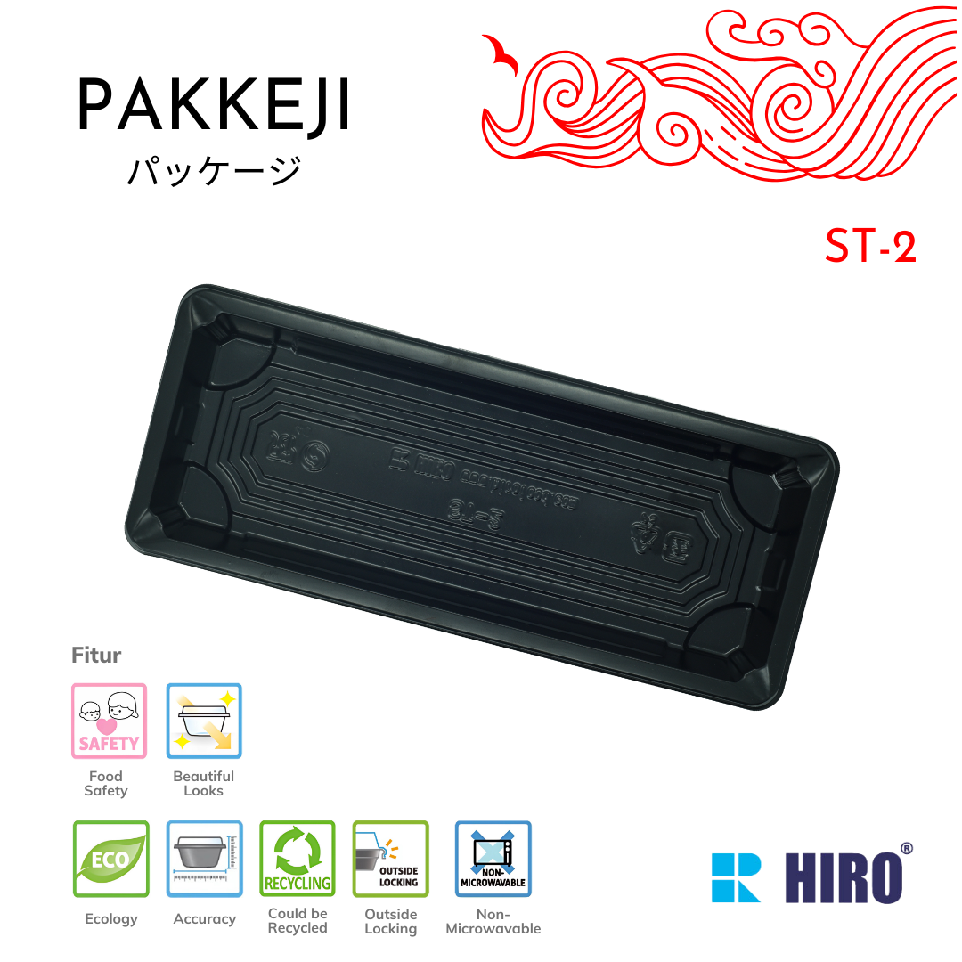 SUSHI TRAY - ST-2 BLACK - HIRO FOOD - Gambar 3