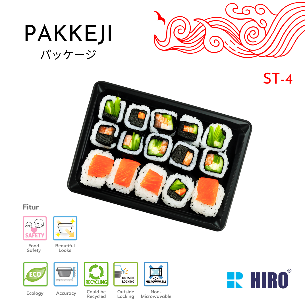 SUSHI TRAY - ST-4 BLACK - HIRO FOOD - Gambar 4