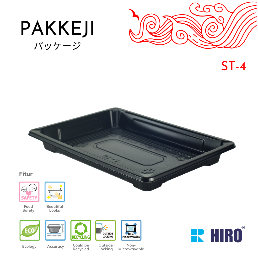 SUSHI TRAY - ST-4 BLACK - HIRO FOOD - Gambar 2