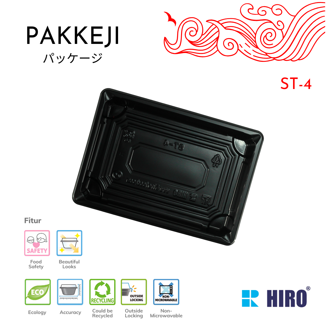 SUSHI TRAY - ST-4 BLACK - HIRO FOOD - Gambar 3